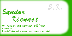 sandor kienast business card